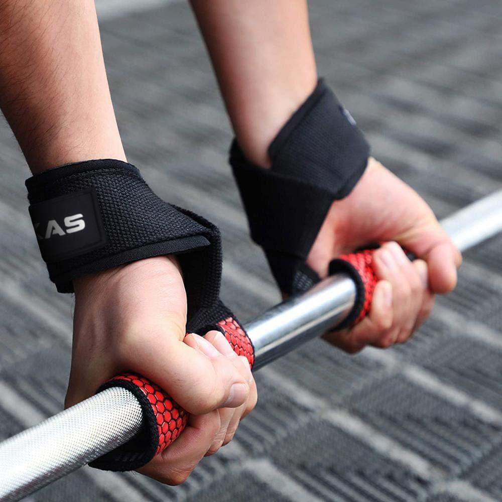 Weight lifting Wrist Straps Fitness Bodybuilding Training Gym lifting straps with Non Slip Flex Gel Grip - Ammpoure Wellbeing