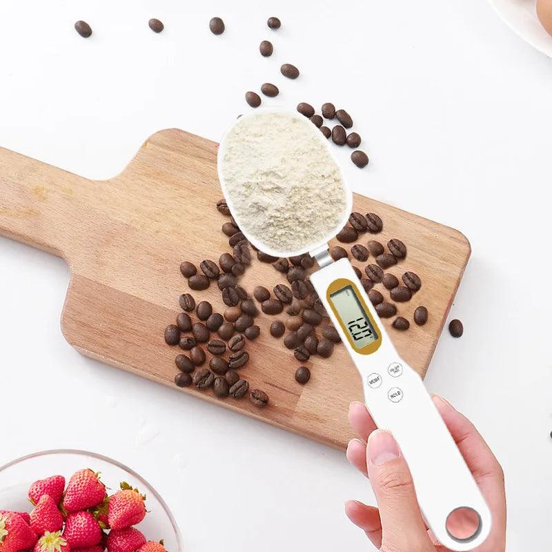 Weight Measuring Spoon LCD Digital Kitchen Scale 500g 0.1g Measuring Food Spoon Scale Mini Kitchen Tool for Milk Coffee Scale - Ammpoure Wellbeing