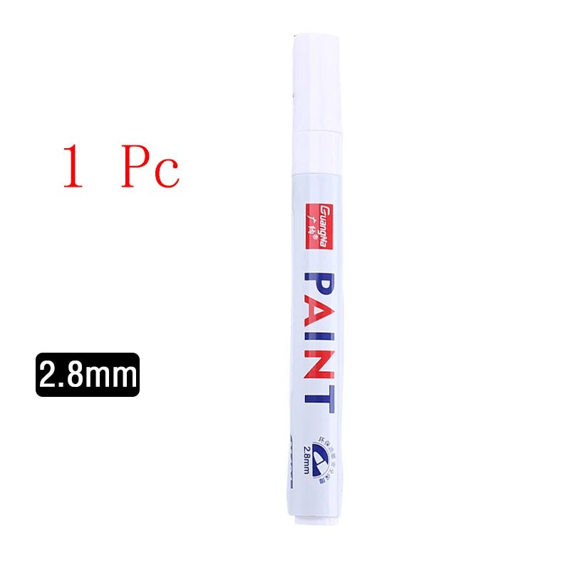 White Marker Pens set 2.0mm Oily Waterproof White Gel Pen DIY Graffiti Sketching Marker Stationery Writing School Supplies brush - Ammpoure Wellbeing