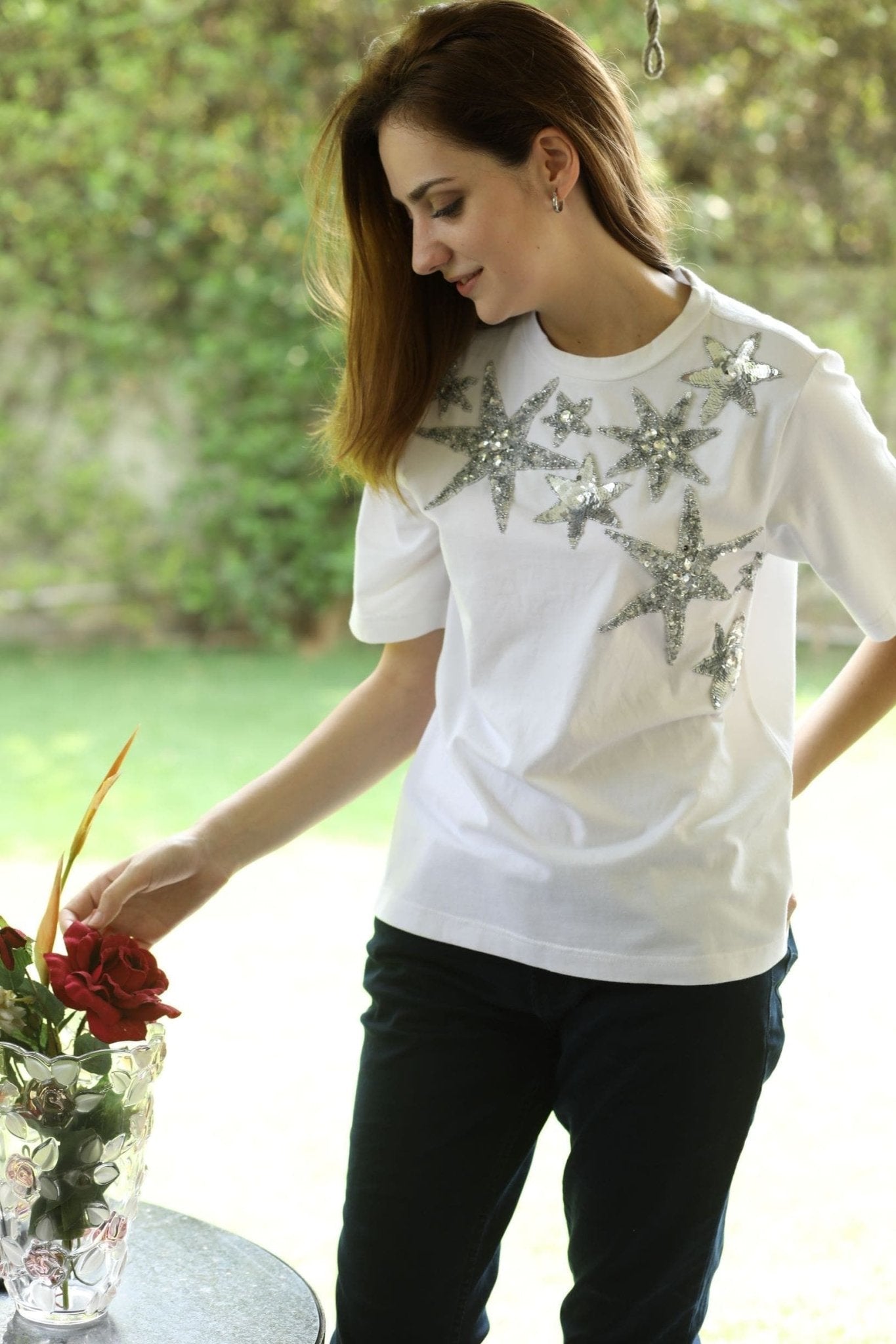 White Star Beaded Top - Ammpoure Wellbeing