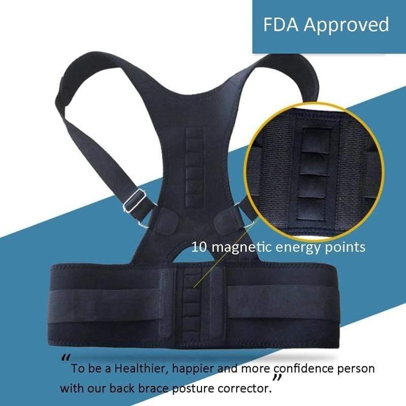 Wholesale Magnetic Therapy Posture Corrector Brace Back Support Belt (S - XXL) - Pack of 10 - Ammpoure Wellbeing