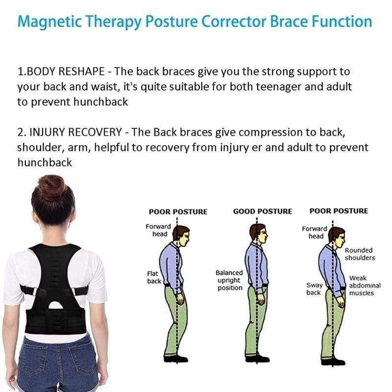 Wholesale Magnetic Therapy Posture Corrector Brace Back Support Belt (S - XXL) - Pack of 10 - Ammpoure Wellbeing