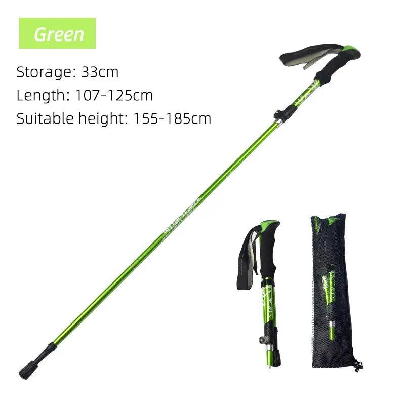 Wholesale UK 5 Section Outdoor Fold Trekking Pole Camping Portable Walking Hiking Uk Stick For Nordic Elderly Telescopic Easy Put Into Bag 1 PCS Bulk - Ammpoure Wellbeing