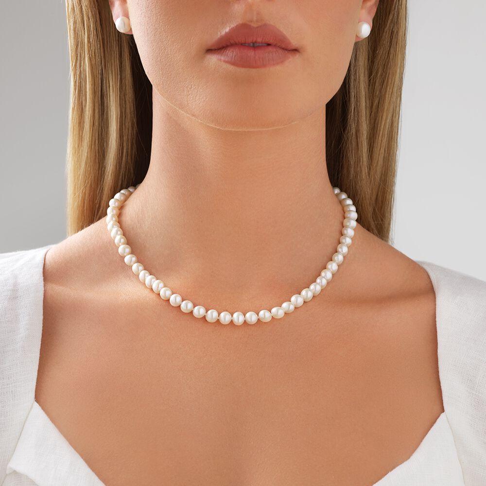 Wholesale UK 5mm Natural Fresh Water Real Pearl Necklace (Single Strand) Bulk - Ammpoure Wellbeing