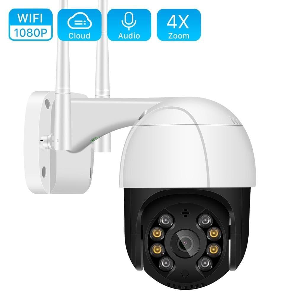 Wireless Wifi Security CCTV Camera 1080P PTZ 4X Digital Zoom AI Human Detect ONVIF Audio - Ammpoure Wellbeing
