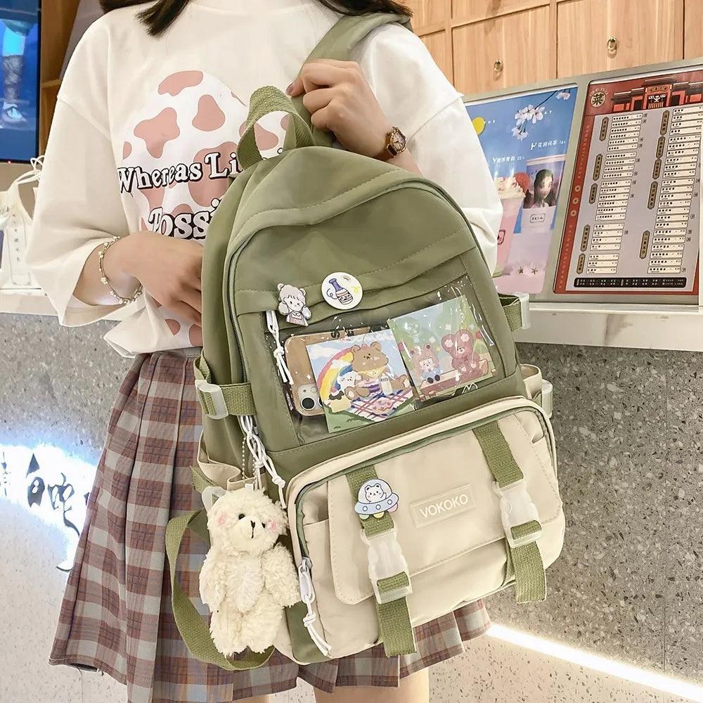 Women Backpack Waterproof School Bag For Teenager Girl Student Bookbag Laptop Cute Female Travel Bagpack - Ammpoure Wellbeing