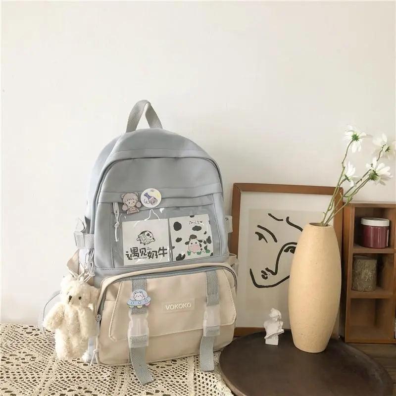 Women Backpack Waterproof School Bag For Teenager Girl Student Bookbag Laptop Cute Female Travel Bagpack - Ammpoure Wellbeing