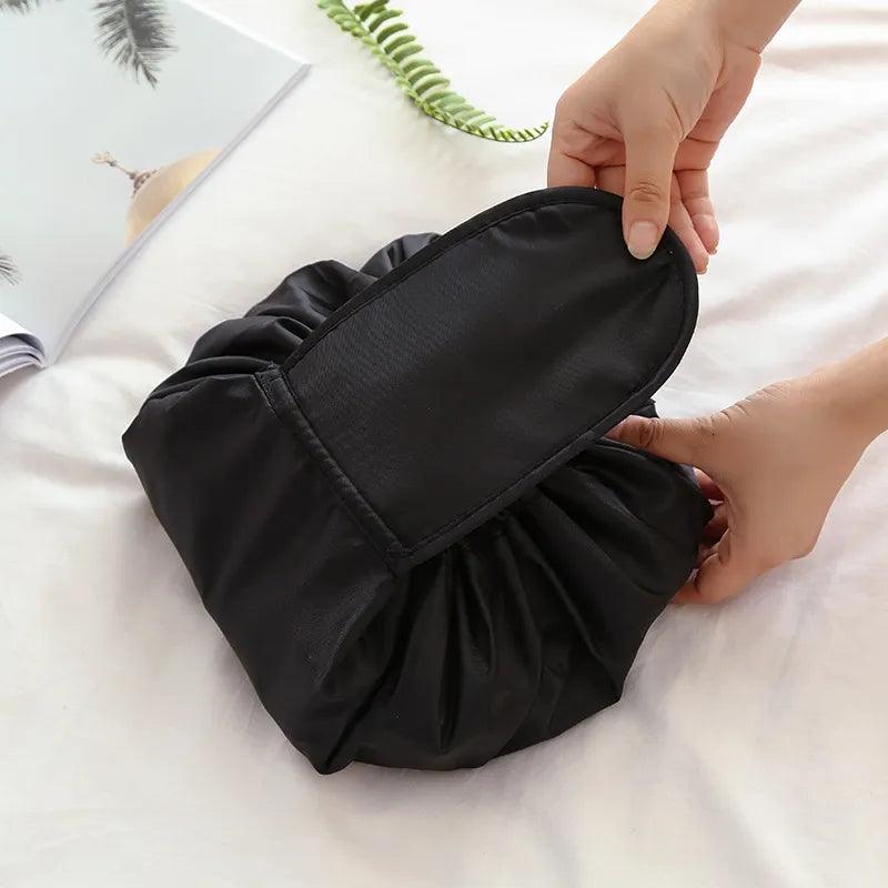 Women Drawstring Cosmetic Bag Travel Storage Makeup Bag Organizer Female Make Up Pouch Portable Waterproof Toiletry Beauty Case - Ammpoure Wellbeing