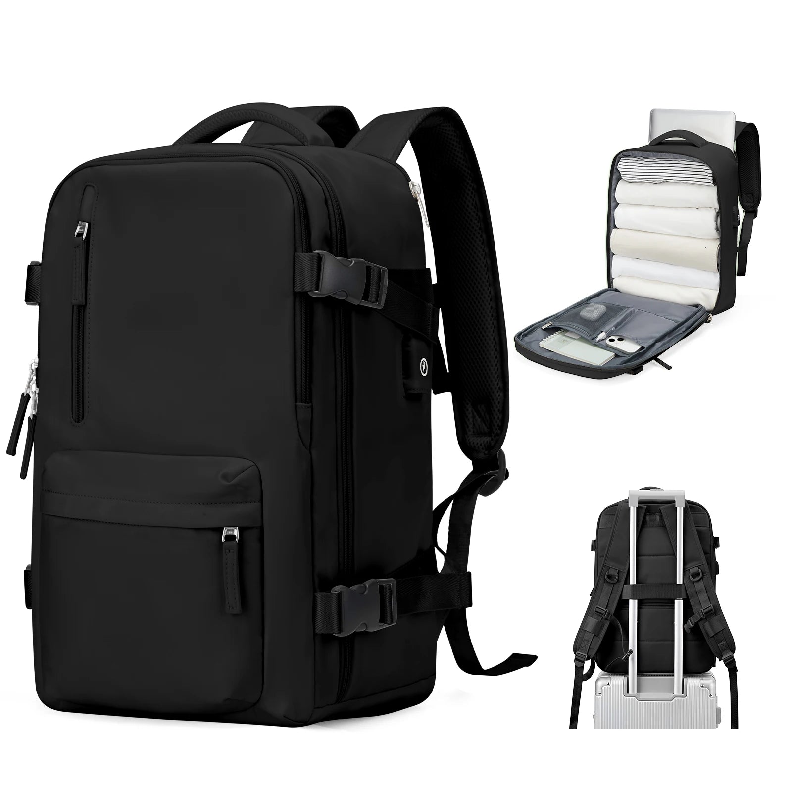 Women's Cabin Travel Backpack Laptop Bag Large Capacity Easyjet Carry - Ons 45x36x20 Backpack Ryanair 40x20x25 Water Resistant Bag - Ammpoure Wellbeing