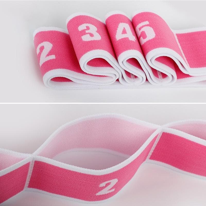 Yoga Pull Strap Belt Polyester Latex Elastic Latin Dance Stretching Band Loop Yoga Pilates GYM Fitness Exercise Resistance Bands - Ammpoure Wellbeing